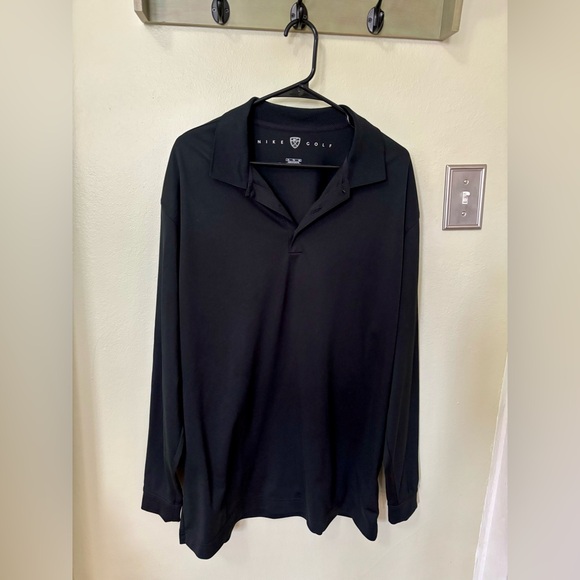 Nike Other - Nike Men's Black Long Sleeve Golf Dry-fit Polo